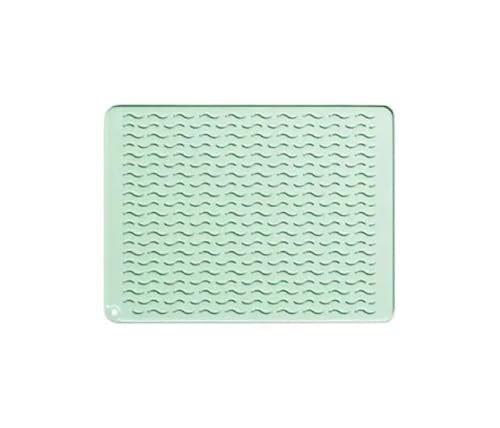 Abtropfmatte aus Silikon, hochtemperaturbeständig, Küchenspüle, Abtropfmatte aus Silikon, Verbrühschutz for die Küche, Isoliermatte(Green) von ZFIHAV