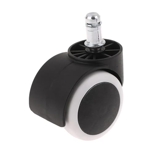 Bürostuhlrollen 5 Pcs 2 Zoll Universal Swivel Caster Räder Ersatz Gaming Stuhl Büro Stuhl Rollen Möbel Hardware(White) von ZFIHAV