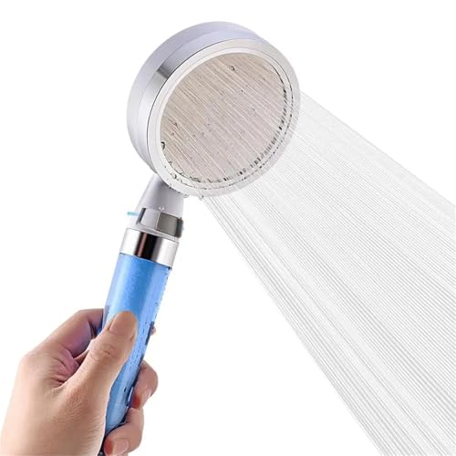 Duschkopf Hochdruckverstärkung Handbrause Ionischer Filter Wassersparender Spa-Duschkopf for Badezimmer – Chrom(Blue) von ZFIHAV