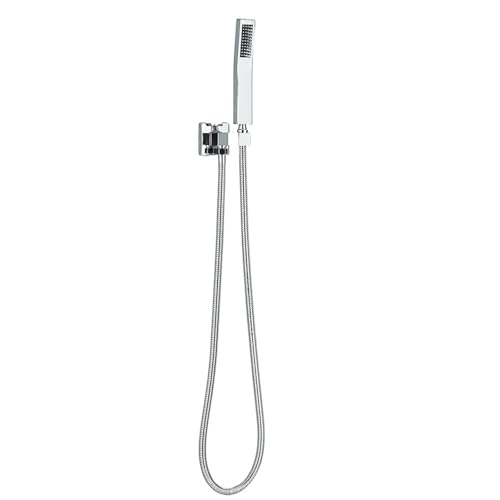 Handbrausekopf 150 cm Edelstahl Duschschlauch Duscharmatur Sprühkopf Wandmontage Wasserhahn Zubehör(Silver) von ZFIHAV