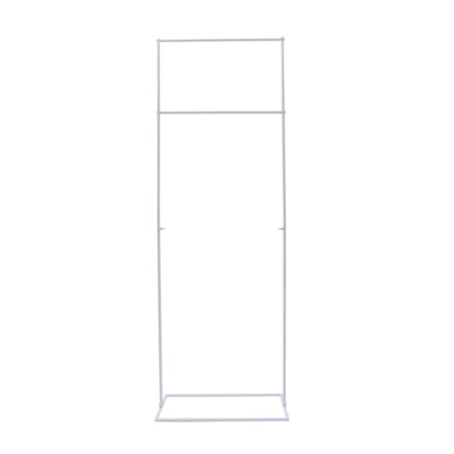 Hochzeitsbogen 155 cm Metall Hochzeit Bogen Rahmen Garten Hintergrund Blume Display Ballon Säule Ständer Halter for Party(White) von ZFIHAV