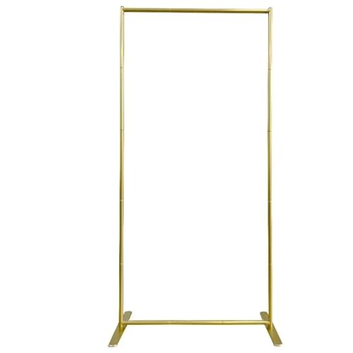 Hochzeitsbogen Goldhochzeitsbogen-Hintergrundständer-quadratischer Ballon- und Blumen-Metallaluminiumrahmen for Hochzeitsfestdekorationen von ZFIHAV