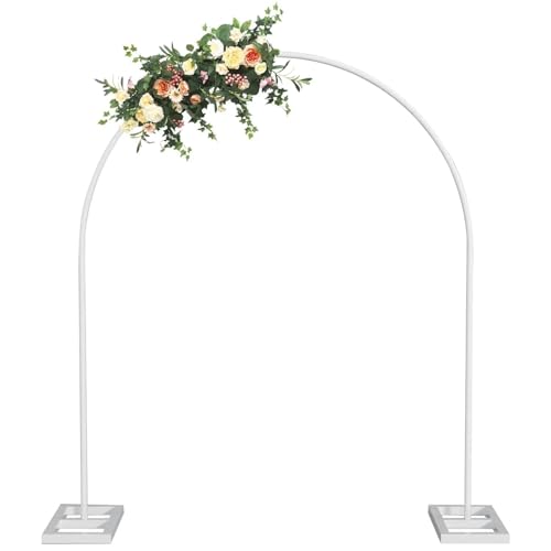 Hochzeitsbogen Hochzeitsbogen aus Metall for Hintergrunddekoration, halbrunder Ballonbogen, Pergola, Blumenständer for die Hochzeit(White) von ZFIHAV