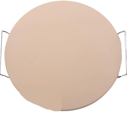 Pizzastein Pizzastein for Ofen und Grill mit Griffen – Backstein aus natürlichem Cordierit. Pizzasteine(2") von ZFIHAV