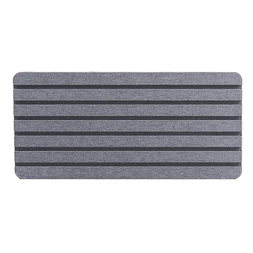 Trocknen von Zuhause, Kieselgur-Matte, wasserabsorbierendes Pad, hitzebeständiger Untersetzer, Kieselgur, Küchenspüle, Wasserhahn-Matte, rutschfest(Dark gray) von ZFIHAV