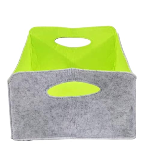 ZFIHAV Faltbare Aufbewahrungsbox 3/6 stücke Lagerung Korb Filz Faltbare Schublade Organizer Bin Cube Regal Kleine Box for Kinder Spielzeug Bücher Kleidung Büro Schrank organisieren(Green,6pcs) von ZFIHAV