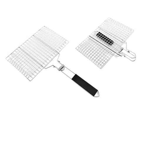 ZFIHAV Grillrost Edelstahl BBQ Mesh Antihaft-Grillkorb Grill Mesh Matte Fleisch Gemüse Steak Picknick Party Barbecue Werkzeug von ZFIHAV