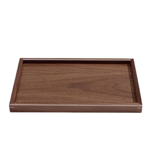 ZFIHAV Serviertablett 2 stücke Einfache Massivholz Tee Tablett Haushalt Holz Tablett Wohnzimmer Snacks Snack Tablett(30X20cm) von ZFIHAV