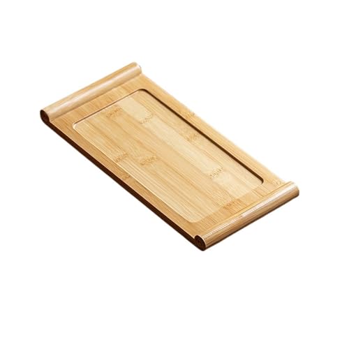 ZFIHAV Serviertablett 2 stücke Holz Tablett Rechteckige Holz Hause Tee Tablett Holz Brot Tablett Hotel Restaurant Snack Tablett(27 * 13 * 2cm) von ZFIHAV