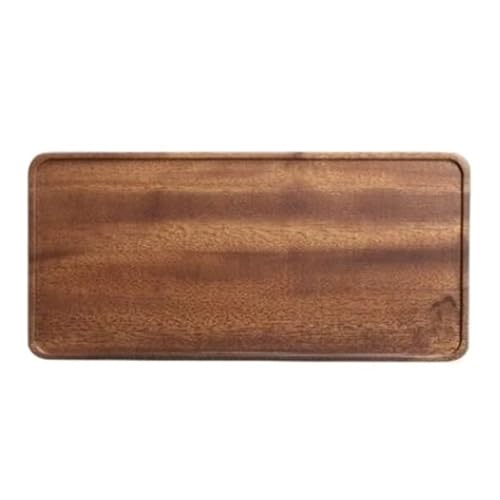 ZFIHAV Serviertablett 2 stücke Holz Tablett Rechteckige Platte Obst Snacks Lebensmittel Lagerung Tabletts Hotel Hause Tablett Dekorieren Lieferungen(25x11.8cm) von ZFIHAV