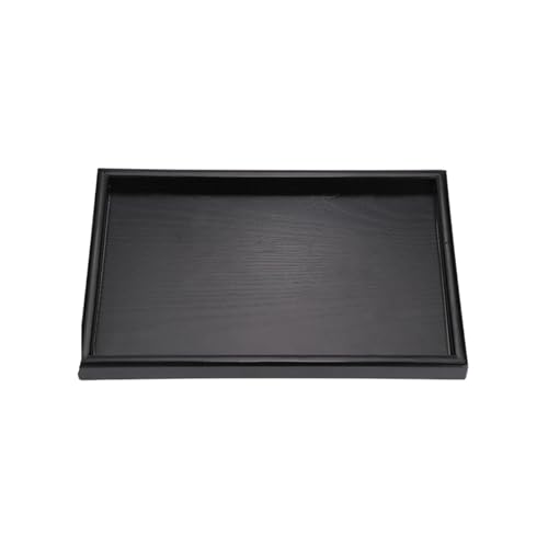 ZFIHAV Serviertablett 2 stücke Holz Tablett Tee Lebensmittel Server Platte Snack Deseert Platte Küche Werkzeuge Tablett(25 * 18 * 2cm) von ZFIHAV