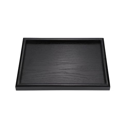 ZFIHAV Serviertablett 2 stücke Holz Tablett Tee Lebensmittel Server Platte Snack Deseert Platte Küche Werkzeuge Tablett(30 * 20 * 2cm) von ZFIHAV