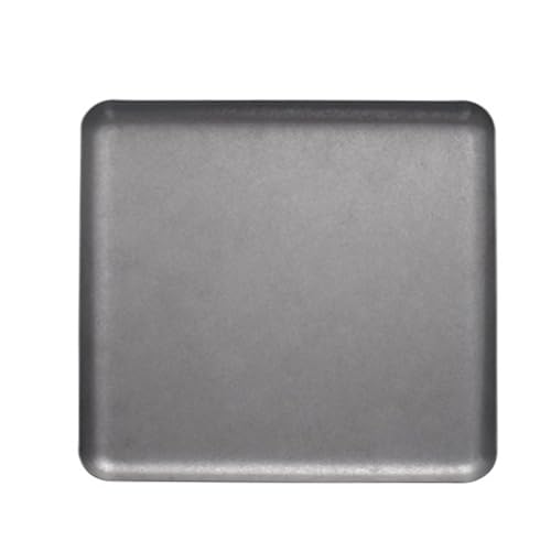 ZFIHAV Serviertablett 2 stücke Rechteck Edelstahl Tablett Buffet Präsentation Tablett Metall Lebensmittel Tablett Home Storage Organisation Snack Gericht(19.2 * 19.2cm) von ZFIHAV