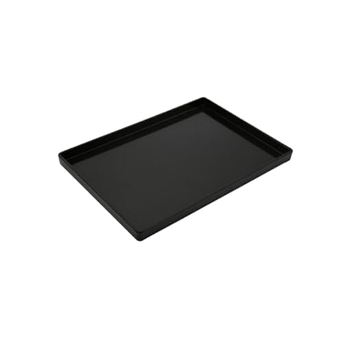 ZFIHAV Serviertablett 2 stücke Rechteckige Tablett Kleinigkeiten Lagerung Nachahmung Porzellan Hotel Home Storage Dekoration(Black(40x29cm)) von ZFIHAV