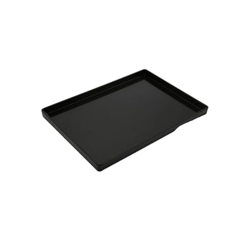 ZFIHAV Serviertablett 2 stücke Rechteckige Tablett Kleinigkeiten Lagerung Nachahmung Porzellan Hotel Home Storage Dekoration(Black-S(21x12.9cm)) von ZFIHAV