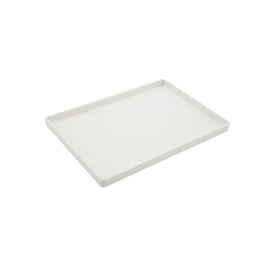 ZFIHAV Serviertablett 2 stücke Rechteckige Tablett Kleinigkeiten Lagerung Nachahmung Porzellan Hotel Home Storage Dekoration(White-L(30.5x22.5cm)) von ZFIHAV