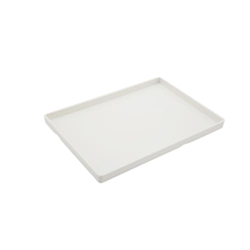 ZFIHAV Serviertablett 2 stücke Rechteckige Tablett Kleinigkeiten Lagerung Nachahmung Porzellan Hotel Home Storage Dekoration(White-M(25.3x19cm)) von ZFIHAV