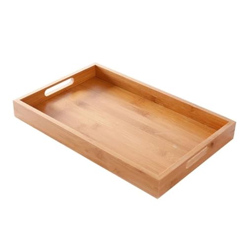 ZFIHAV Serviertablett Organizer-Tablett, Aufbewahrungstablett mit Griffen for Besteck, Servierlöffel, Kochutensilien, Teekanne, Teetasse(35x22x5cm) von ZFIHAV
