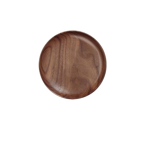 ZFIHAV Serviertablett Tablett aus Walnussholz, rechteckiges Haushalts-Teetablett, Obstteller, Kaffee-Serviertablett aus massivem Holz(12.5 * 12.5cm) von ZFIHAV