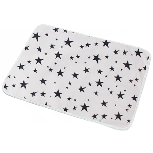 ZFIHAV Waschbare Bettauflagen 2pcsWaterproof Diaper Changing Pad Multi Function Diaper Change Mat Washable Reusable Leak Proof Sanitary Mats(Light Grey) von ZFIHAV