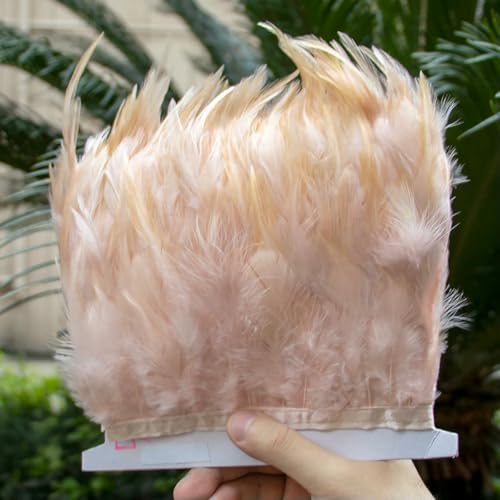 1/5/10 m langes Hahnenfeder-Besatzband, 10,2–15,2 cm, bunte Federn, Fransen, Hochzeitskleid, Dekorationszubehör, Federdekor, Gummirosa, 31–1 m 1/5/10 m langes Hahnenfeder-Besatzband, 10,2–15,2 cm, bunte Federn, Fransen, Hochzeitskleid, Dekorationszubehör, Federdekor, Gummirosa, 31–1 m von ZFISH