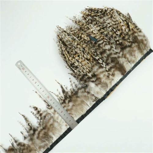 1 Meter natürliche Pfauenhahn-Fasanenfederbesatz, Dekorationsfedern zum Basteln auf Klebeband, Dekorationsband, Fransendekor, 5 1 Meter natürliche Pfauenhahn-Fasanenfederbesatz, Dekorationsfedern zum Basteln auf Klebeband, Dekorationsband, Fransendekor, 5 von ZFISH