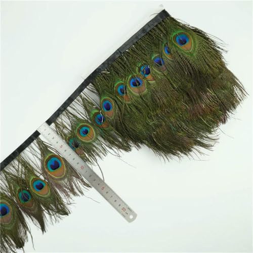 1 Meter natürliche Pfauenhahn-Fasanenfederbesatz, Dekorationsfedern zum Basteln auf Klebeband, Dekorationsband, Fransendekor-11 1 Meter natürliche Pfauenhahn-Fasanenfederbesatz, Dekorationsfedern zum Basteln auf Klebeband, Dekorationsband, Fransendekor-11 von ZFISH