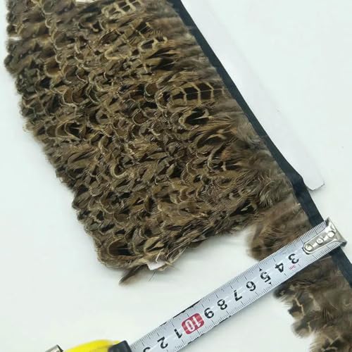 1 Yards natürliche Fasan Feder Band Federn Trim Fringe Kleidung Zubehör Diy-weiß 1 Yards natürliche Fasan Feder Band Federn Trim Fringe Kleidung Zubehör Diy-weiß von ZFISH