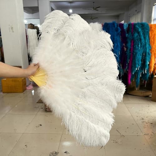 13 Knochen roter Straußenfederfächer, kleine handgefertigte Federn für Karneval, Hochzeit, Tanzshow, Partydekoration, DIY-Bastelzubehör, Weiß, 2 Stück, linke Hände 13 Knochen roter Straußenfederfächer, kleine handgefertigte Federn für Karneval, Hochzeit, Tanzshow, Partydekoration, DIY-Bastelzubehör, Weiß, 2 Stück, linke Hände von ZFISH