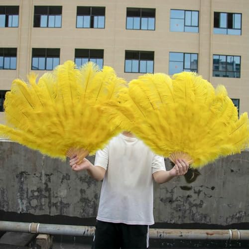 13Bone Großer roter Straußenfederfächer 130 cm für Party-Tanzshow-Performance-Requisiten Federfächer Basteln DIY Faltbarer Federfächer-gelb-Großer Fächer 1 Stück 13Bone Großer roter Straußenfederfächer 130 cm für Party-Tanzshow-Performance-Requisiten Federfächer Basteln DIY Faltbarer Federfächer-gelb-Großer Fächer 1 Stück von ZFISH