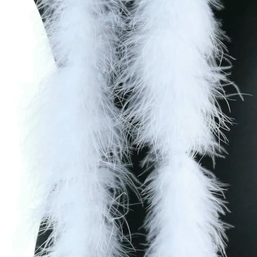 2 m Federboa-Streifen, flauschige Federn auf Band, Basteln, Kostüm, Kostüm, Hochzeit, Party, Dekoration, Bekleidung, Nähen und Stoff, weiß 2 m Federboa-Streifen, flauschige Federn auf Band, Basteln, Kostüm, Kostüm, Hochzeit, Party, Dekoration, Bekleidung, Nähen und Stoff, weiß von ZFISH