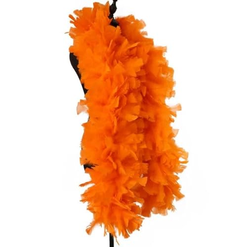 200 Gramm Leder, rosa Türkei-Federboa, 2 Yards, große Federn, Schal, dekorative Hochzeit, Party, Schal, Dekoration, Kunsthandwerk, Orange, 2 Meter 200 Gramm Leder, rosa Türkei-Federboa, 2 Yards, große Federn, Schal, dekorative Hochzeit, Party, Schal, Dekoration, Kunsthandwerk, Orange, 2 Meter von ZFISH