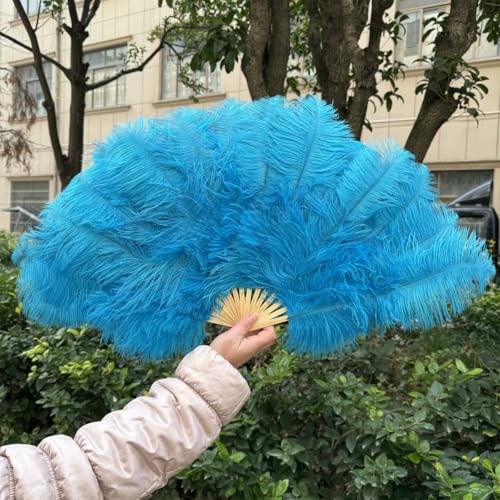 Fächer aus Straußenfedern, Khaki, 70/100/130 cm, handgehalten, flauschig, natürliche Federfächer für Frauen, Bauchtanz, Hochzeit, Karneval, Bühnenrequisiten-70 cm_f-70 cm, 1 Stück Fächer aus Straußenfedern, Khaki, 70/100/130 cm, handgehalten, flauschig, natürliche Federfächer für Frauen, Bauchtanz, Hochzeit, Karneval, Bühnenrequisiten-70 cm_f-70 cm, 1 Stück von ZFISH