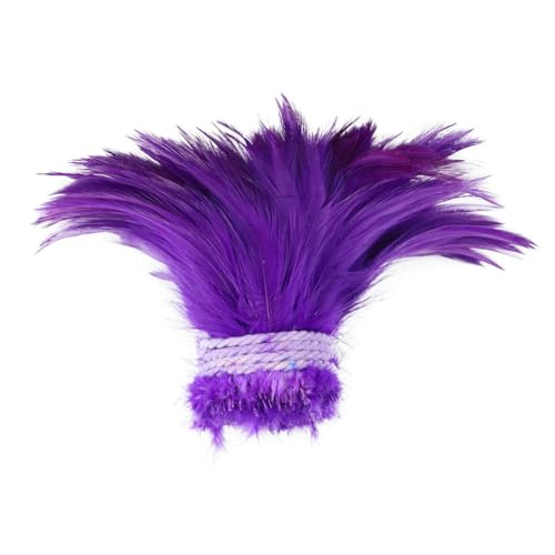 Hahn-Hühnerfedern, Kostüme, Dekorationszubehör, 10,2–15,2 cm, für Heimwerker, Basteln, Hochzeit, Schmuckherstellung, Federn, Dunkelviolett, 10,2–15,2 cm Hahn-Hühnerfedern, Kostüme, Dekorationszubehör, 10,2–15,2 cm, für Heimwerker, Basteln, Hochzeit, Schmuckherstellung, Federn, Dunkelviolett, 10,2–15,2 cm von ZFISH