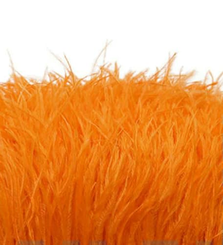 Wunderschöner 1 Meter schwarzer Straußenfederbesatz, Stoffseitenband, Straußenfederbesatz, Kleidung, Hochzeit, Federband, Nähdekoration, Orange, 6–8 cm Wunderschöner 1 Meter schwarzer Straußenfederbesatz, Stoffseitenband, Straußenfederbesatz, Kleidung, Hochzeit, Federband, Nähdekoration, Orange, 6–8 cm von ZFISH