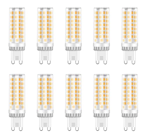 ZFQ 10W G9 LED Lampe Warmweiß, G9 LED Leuchtmittel 3000K, Enegiesparende Glühbirne G9 LED Ersatz für 100W Halogenlampen, 95 LED Chips, 1000LM, AC220V-240V, 10er Set ZFQ 10W G9 LED Lampe Warmweiß, G9 LED Leuchtmittel 3000K, Enegiesparende Glühbirne G9 LED Ersatz für 100W Halogenlampen, 95 LED Chips, 1000LM, AC220V-240V, 10er Set von ZFQ