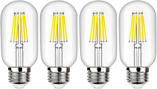 ZFQ 4er Pack E27 LED Leuchtmittel 6W 220V Kaltweiß 6500K T45 Lampen Filament Retro Ersetzt 60 Watt, Nicht Dimmbar ZFQ 4er Pack E27 LED Leuchtmittel 6W 220V Kaltweiß 6500K T45 Lampen Filament Retro Ersetzt 60 Watt, Nicht Dimmbar von ZFQ