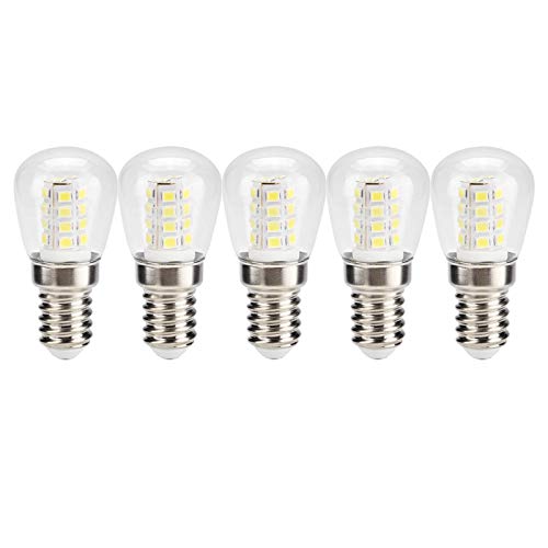 ZFQ 5 Stück E14 LED Leuchtmittel 3 W, AC 220V, Entspricht 30 W Glühlampe, Kaltweiß 6000 K, für Kühlschrank, Nicht dimmbar von ZFQ