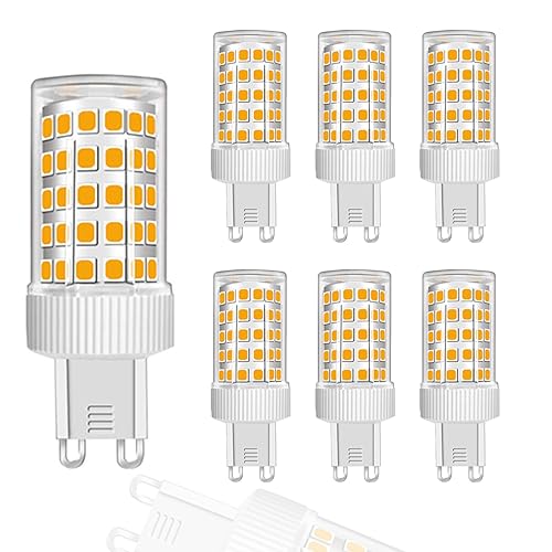 ZFQ 6er G9 LED 10W G9 LED Warmweiß 3000K Lampe Ersetzt 50W-100W Halogen, 1000LM, Kein Flackern, Nicht Dimmbar, G9 Glühbirnen für Kronleuchter, Deckenleuchten, Wandleuchten, AC 220-240V von ZFQ