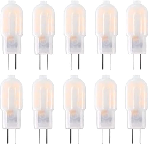 ZFQ G4 Led Lampen, G4 2W LED Leuchtmittel, G4 Led Glühbirne 200 Lumen Energiesparlampe, Warmweiß 3000K, 360 Grad Abstrahlwinkel, AC/DC 12V, Nicht Dimmbar Kein Flimmern, 10er-Pack ZFQ G4 Led Lampen, G4 2W LED Leuchtmittel, G4 Led Glühbirne 200 Lumen Energiesparlampe, Warmweiß 3000K, 360 Grad Abstrahlwinkel, AC/DC 12V, Nicht Dimmbar Kein Flimmern, 10er-Pack von ZFQ
