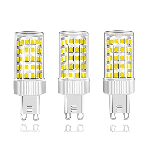 ZFQ G9 LED Lampe, G9 10W LED Kaltweiß 6000K, Ersetzt 50W-100W Halogen, 1000LM, Kein Flackern, Nicht Dimmbar, G9 Glühbirnen für Kronleuchter, Deckenleuchten, Wandleuchten, AC 220-240V, 3er Pack von ZFQ