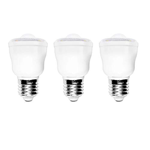 ZFQ Smart PIR Bewegungsmelder Leuchtmittel mit E27-Sockel, 2 W Entspricht 30 W Glühlampe, Warmweiß 3000 K, Auto-On/Off Nachtlampe für Treppen, Garage, Flur, Hof, AC 220-240 V, 3 Stück von ZFQ