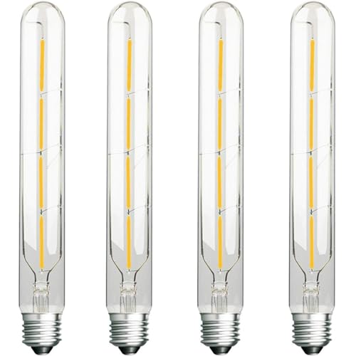 ZFQ Vintage Design LED Lampe E27 T30 4W, Edison Retro Glühbirne, Kaltweiß 6500K, 400LM, Flimmerfrei Nicht Dimmbar, 360° Abstrahlwinkel, zur Stimmungsbeleuchtung Dekorative Beleuchtung, 4 Stück von ZFQ