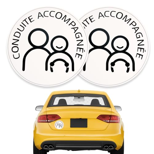 1 Stück Conduite Accompagnée,Begleitfahreraufkleber für Jungfahrer,Elektrostatisch begleitetes Fahren,15 cm Durchmesser,Aufkleber Sticker Durchführung begleitet Junge Auto LKW EG-Panel. 1 Stück Conduite Accompagnée,Begleitfahreraufkleber für Jungfahrer,Elektrostatisch begleitetes Fahren,15 cm Durchmesser,Aufkleber Sticker Durchführung begleitet Junge Auto LKW EG-Panel. von ZFRITP