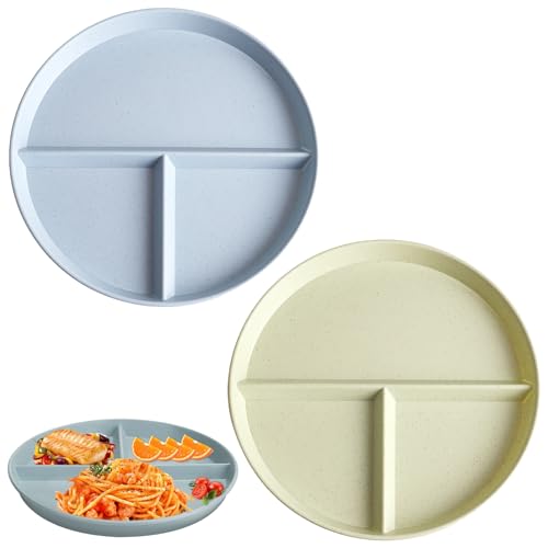 2 Stück Geteilte Teller mit Unterteilung,Geteilte Speiseteller,Kinderteller Unterteilt,3 Fächern Geteilte Platte,Portionskontrolle Geteilte Wiederverwendbares Dessertteller für Kinder, Erwachsene. 2 Stück Geteilte Teller mit Unterteilung,Geteilte Speiseteller,Kinderteller Unterteilt,3 Fächern Geteilte Platte,Portionskontrolle Geteilte Wiederverwendbares Dessertteller für Kinder, Erwachsene. von ZFRITP