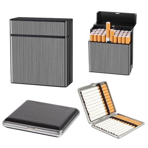 2 Stück Zigarettenetui,Cigarette Case,Zigaretten Etui,Zigarettenetui Metall,Ragbar Erren Zigarettenschachtel, Zigarettenschachtel Für 20 Und 40 Zigaretten, Zigarettencase Mit Schnappverschluss 2 Stück Zigarettenetui,Cigarette Case,Zigaretten Etui,Zigarettenetui Metall,Ragbar Erren Zigarettenschachtel, Zigarettenschachtel Für 20 Und 40 Zigaretten, Zigarettencase Mit Schnappverschluss von ZFRITP