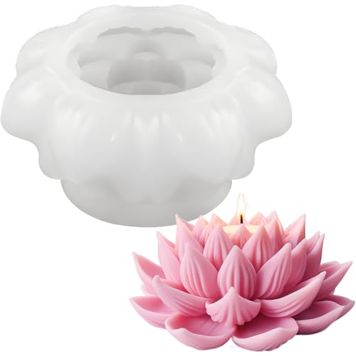 3D Lotusblume Kerzenform,Silikonform Blumen,Silikonformen Blumen,Blume Duftkerzen Silikonformen,Zum Gießen Kerzen Formen Silikon Seifenform Epoxidharz Formen Kerzen Selber Machen Set 3D Lotusblume Kerzenform,Silikonform Blumen,Silikonformen Blumen,Blume Duftkerzen Silikonformen,Zum Gießen Kerzen Formen Silikon Seifenform Epoxidharz Formen Kerzen Selber Machen Set von ZFRITP
