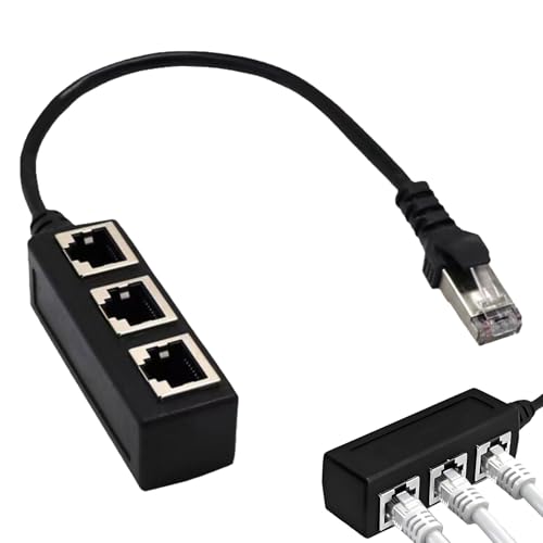 Ethernet-Kabelsplitter RJ45, RJ45-Splitter, RJ45-Netzwerkadapter, 1 Stecker auf 3 Buchsen, Ethernet-Verlängerungskabel, Ethernet, Ethernet-Kabel, Ethernet-Kabel, Ethernet-Kabel, Extender für Ether Net Ethernet-Kabelsplitter RJ45, RJ45-Splitter, RJ45-Netzwerkadapter, 1 Stecker auf 3 Buchsen, Ethernet-Verlängerungskabel, Ethernet, Ethernet-Kabel, Ethernet-Kabel, Ethernet-Kabel, Extender für Ether Net von ZFRITP