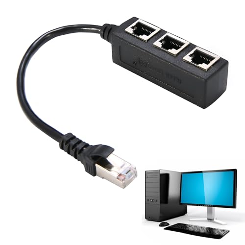 RJ45 Splitter Ethernet-Kabel RJ45 Koppler 1 Stecker auf 3 Buchsen, Ethernet-Adapter, Netzwerk, Cat5, Cat5e, Cat6, Cat7 RJ45 Splitter Ethernet-Kabel RJ45 Koppler 1 Stecker auf 3 Buchsen, Ethernet-Adapter, Netzwerk, Cat5, Cat5e, Cat6, Cat7 von ZFRITP