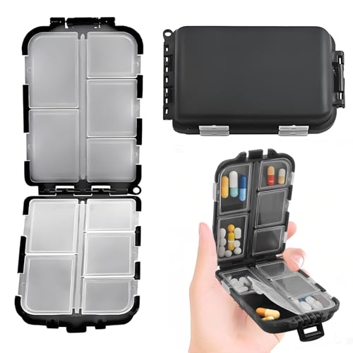 Tablettenbox 7 Tage, Medikamentenbox, Pillendose Klein Für Unterwegs Mit Großen 10 Fächer Separaten Fächern, Pillenbox Für Medikamente, Vitamine, Fischöl Usw Für Reise Und Tägliches Tablettenbox 7 Tage, Medikamentenbox, Pillendose Klein Für Unterwegs Mit Großen 10 Fächer Separaten Fächern, Pillenbox Für Medikamente, Vitamine, Fischöl Usw Für Reise Und Tägliches von ZFRITP
